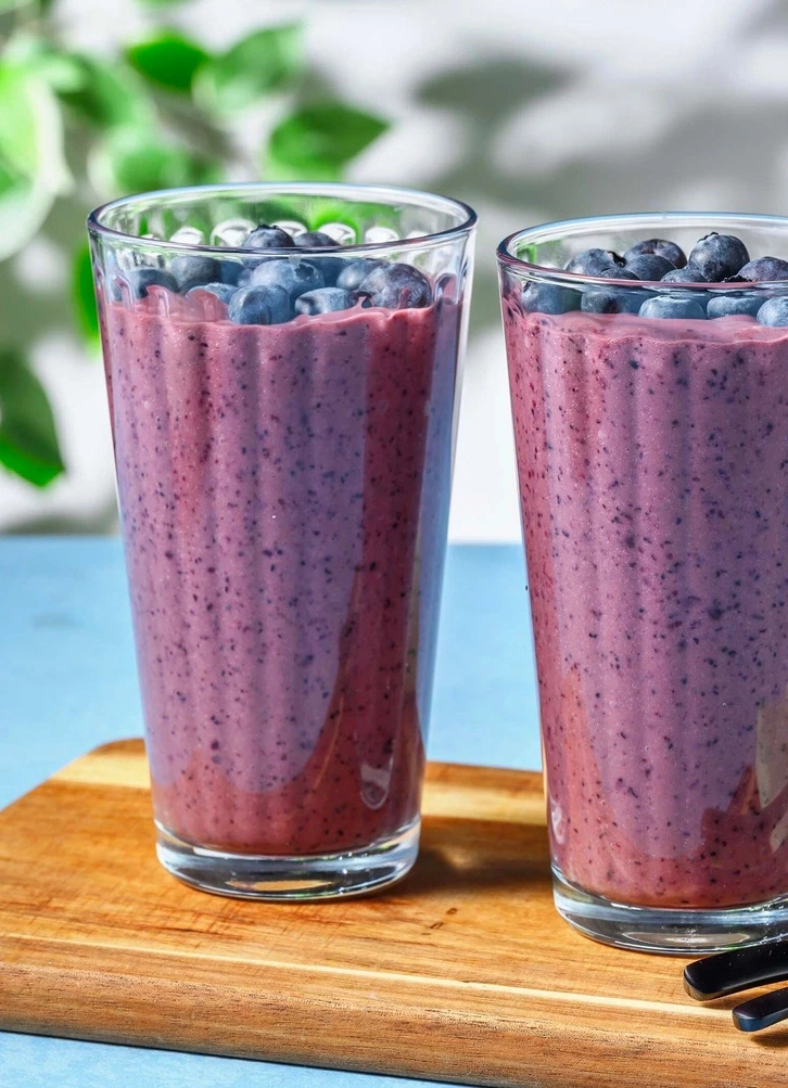 Ontbijtshake met blauwe bessen